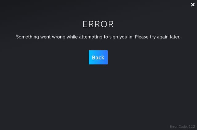 Steam login error